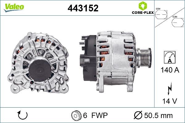 VALEO 443152 - Alternatore www.autoricambi360.it