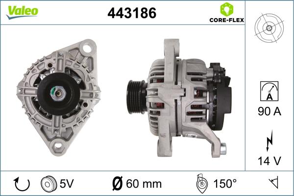 VALEO 443186 - Alternatore www.autoricambi360.it