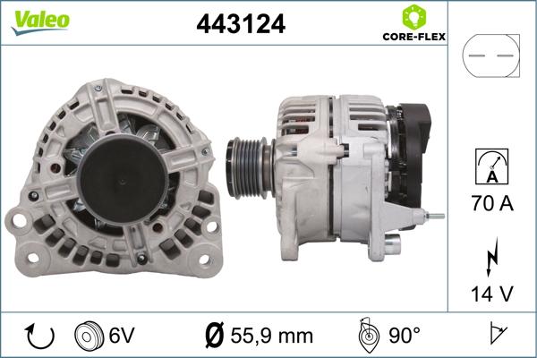 VALEO 443124 - Alternatore www.autoricambi360.it