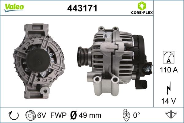 VALEO 443171 - Alternatore www.autoricambi360.it