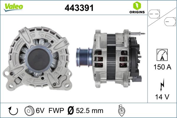 VALEO 443391 - Alternatore www.autoricambi360.it