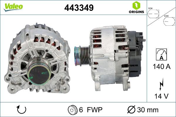 VALEO 443349 - Alternatore www.autoricambi360.it