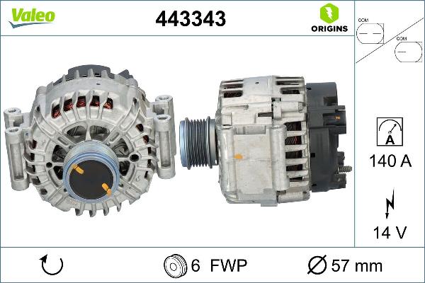 Valeo 443343 - Alternatore www.autoricambi360.it