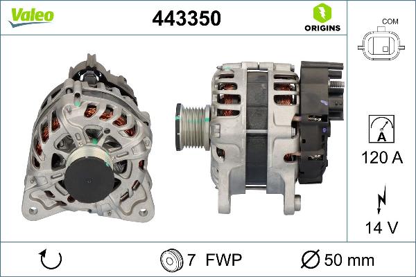 VALEO 443350 - Alternatore www.autoricambi360.it