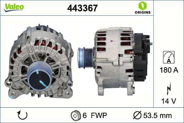 Valeo 443367 - Alternatore www.autoricambi360.it