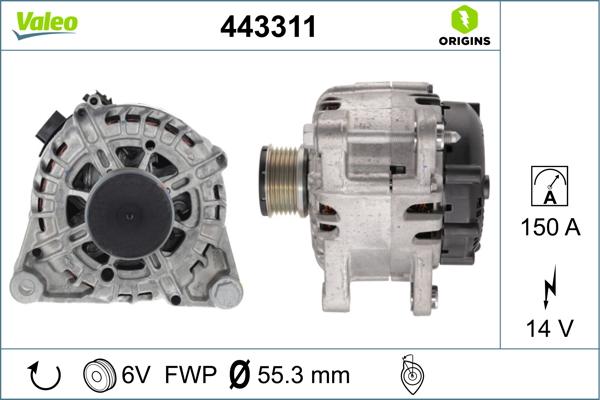 VALEO 443311 - Alternatore www.autoricambi360.it