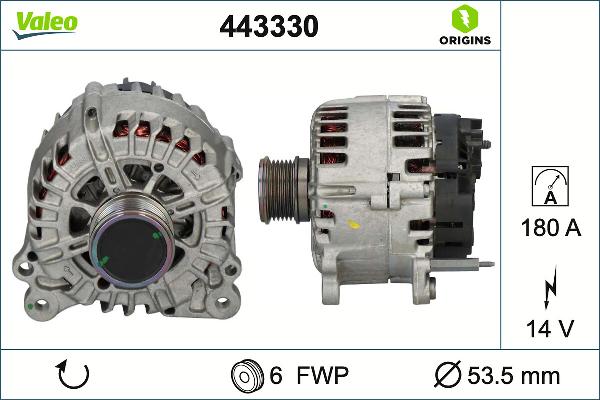 Valeo 443330 - Alternatore www.autoricambi360.it
