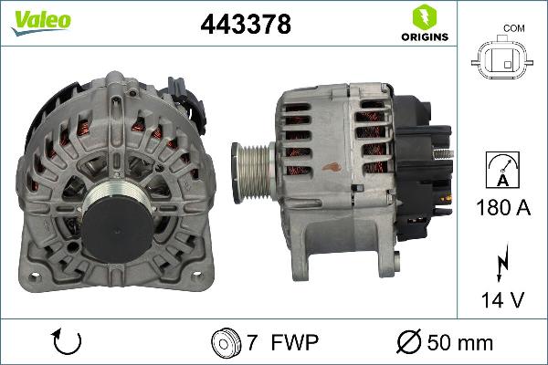 VALEO 443378 - Alternatore www.autoricambi360.it