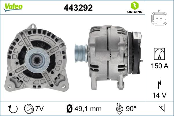 VALEO 443292 - Alternatore www.autoricambi360.it