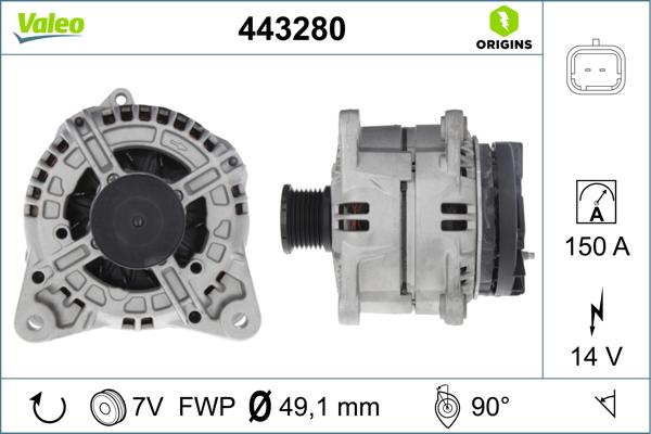 VALEO 443280 - Alternatore www.autoricambi360.it