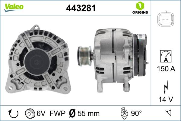 VALEO 443281 - Alternatore www.autoricambi360.it