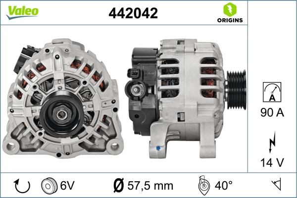 VALEO 442042 - Alternatore www.autoricambi360.it