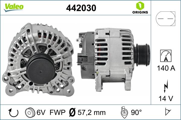 VALEO 442030 - Alternatore www.autoricambi360.it