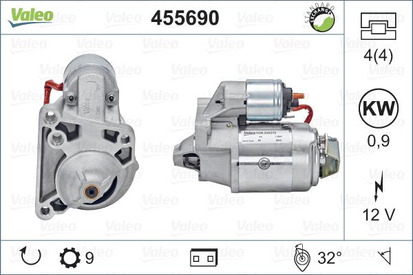 VALEO 455690 - Motorino d'avviamento www.autoricambi360.it