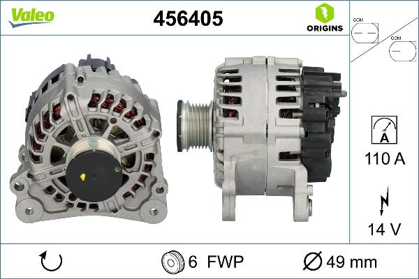 VALEO 456405 - Alternatore www.autoricambi360.it