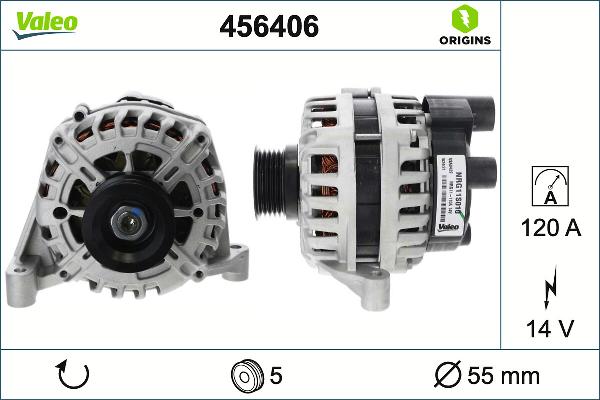 VALEO 456406 - Alternatore www.autoricambi360.it