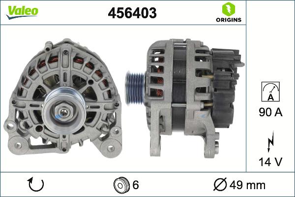 VALEO 456403 - Alternatore www.autoricambi360.it