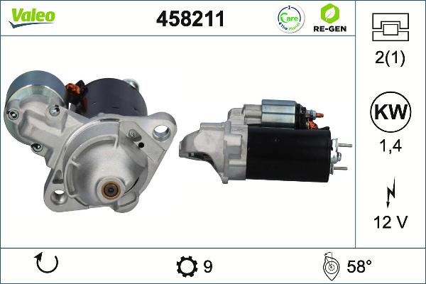 VALEO 458211 - Motorino d'avviamento www.autoricambi360.it