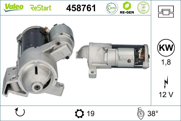 VALEO 458761 - Motorino d'avviamento www.autoricambi360.it