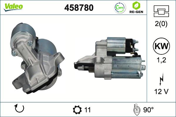 VALEO 458780 - Motorino d'avviamento www.autoricambi360.it