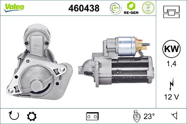 VALEO 460438 - Motorino d'avviamento www.autoricambi360.it
