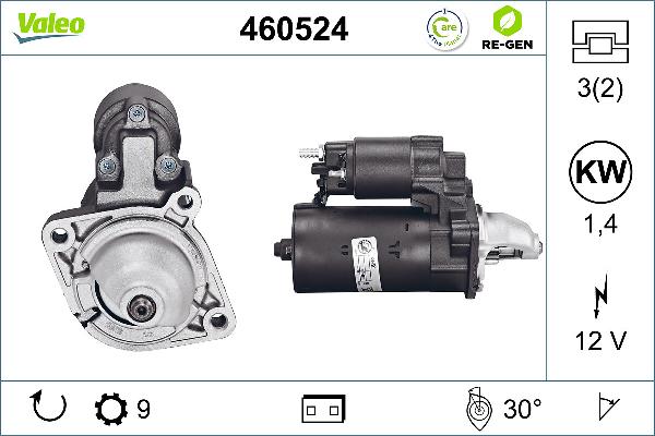 VALEO 460524 - Motorino d'avviamento www.autoricambi360.it
