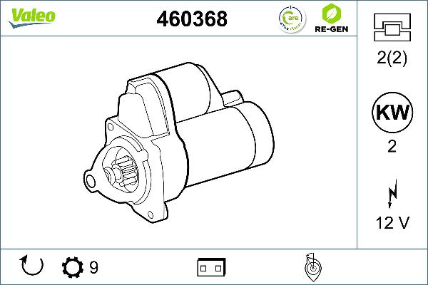 VALEO 460368 - Motorino d'avviamento www.autoricambi360.it