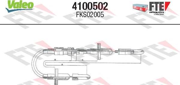 VALEO 4100502 - Cavo comando, Comando frizione www.autoricambi360.it