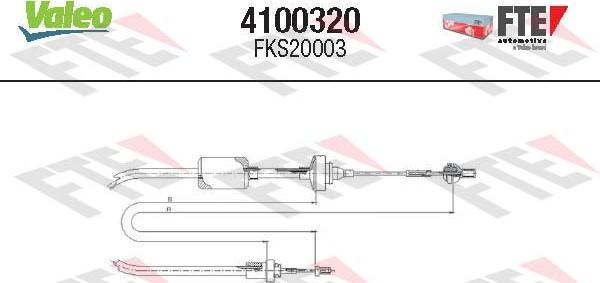 VALEO 4100320 - Cavo comando, Comando frizione www.autoricambi360.it