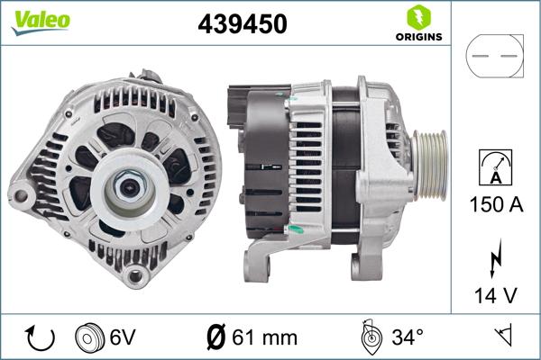 VALEO 439450 - Alternatore www.autoricambi360.it