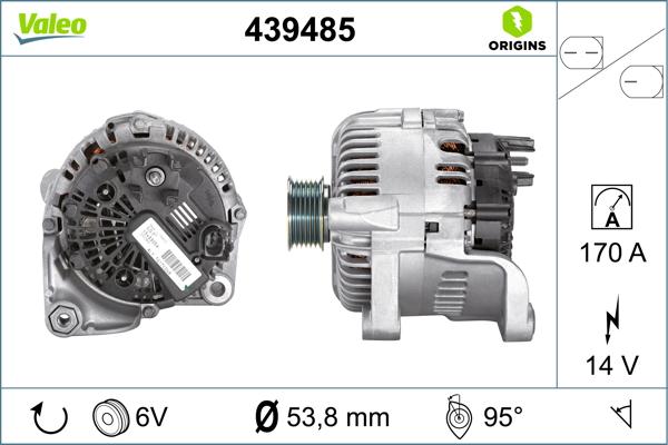 VALEO 439485 - Alternatore www.autoricambi360.it