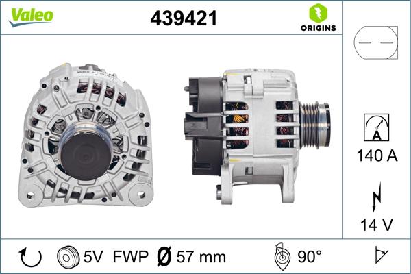 VALEO 439421 - Alternatore www.autoricambi360.it