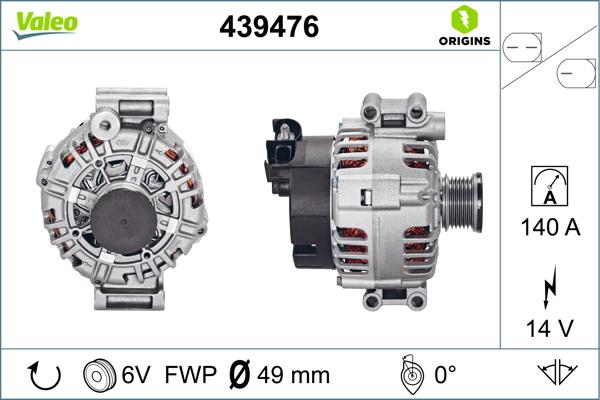 VALEO 439476 - Alternatore www.autoricambi360.it