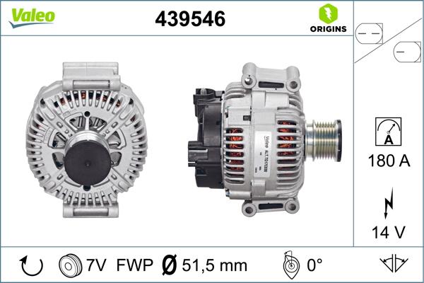 VALEO 439546 - Alternatore www.autoricambi360.it