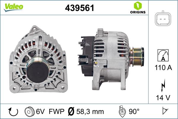 VALEO 439561 - Alternatore www.autoricambi360.it