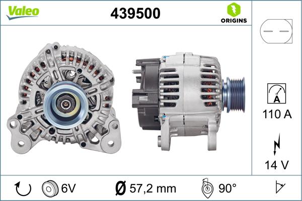 VALEO 439500 - Alternatore www.autoricambi360.it