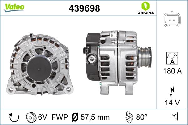 VALEO 439698 - Alternatore www.autoricambi360.it