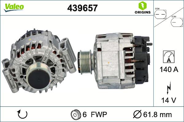 VALEO 439657 - Alternatore www.autoricambi360.it