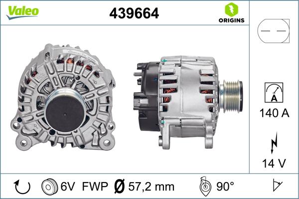 VALEO 439664 - Alternatore www.autoricambi360.it