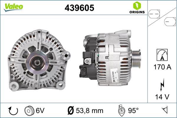 VALEO 439605 - Alternatore www.autoricambi360.it