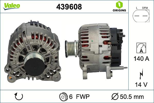 VALEO 439 608 - Alternatore www.autoricambi360.it