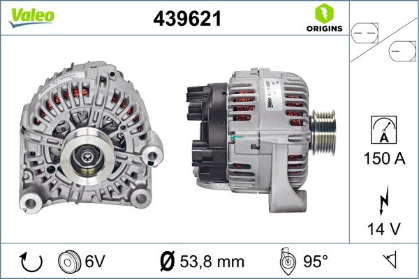 VALEO 439621 - Alternatore www.autoricambi360.it