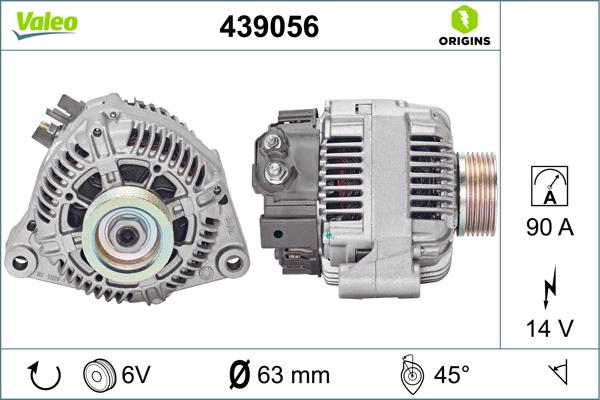 VALEO 439056 - Alternatore www.autoricambi360.it