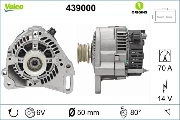 VALEO 439000 - Alternatore www.autoricambi360.it