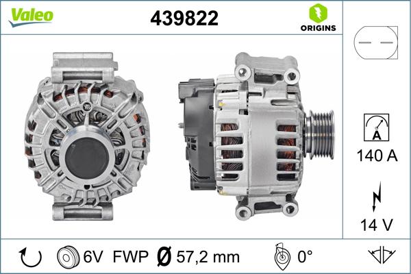 VALEO 439822 - Alternatore www.autoricambi360.it