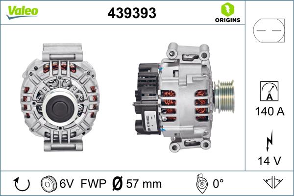 VALEO 439393 - Alternatore www.autoricambi360.it