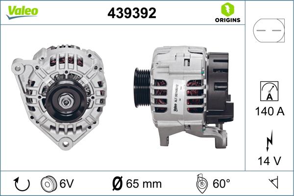 VALEO 439392 - Alternatore www.autoricambi360.it