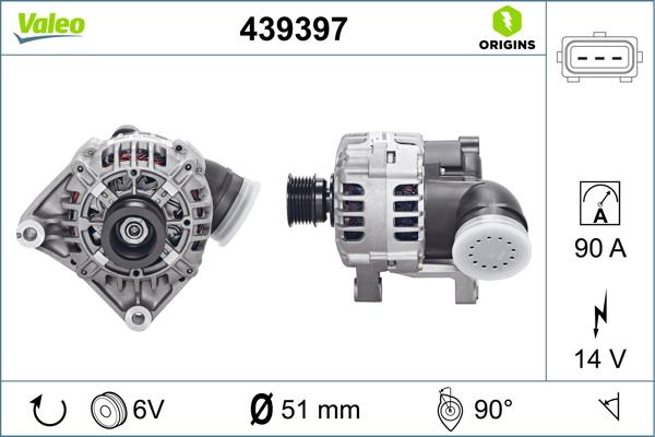 VALEO 439397 - Alternatore www.autoricambi360.it