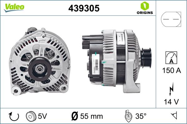 VALEO 439305 - Alternatore www.autoricambi360.it