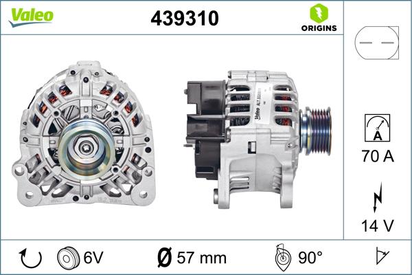 VALEO 439310 - Alternatore www.autoricambi360.it